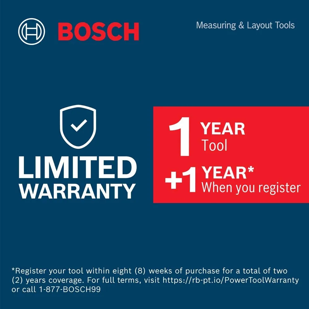 Bosch GLL50-20 1.5V Self-Leveling Cross-Line Laser - Red