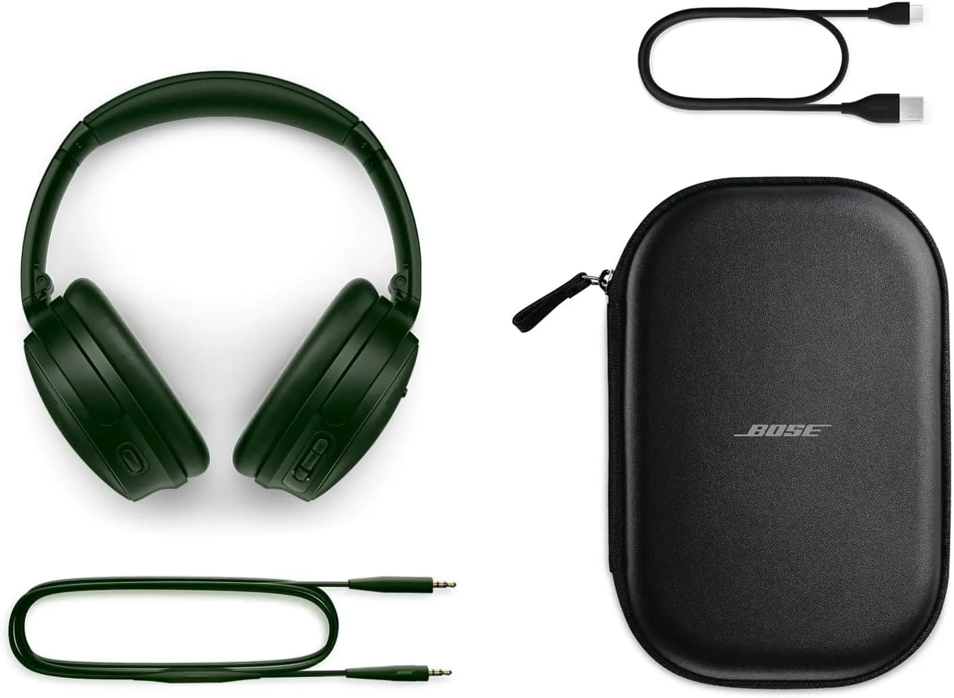 Bose QuietComfort Wireless Noise Cancelling Headphones, Bluetooth Over Ear Headphones with Up To 24 Hours of Battery Life, Cypress Green - Limited Edition