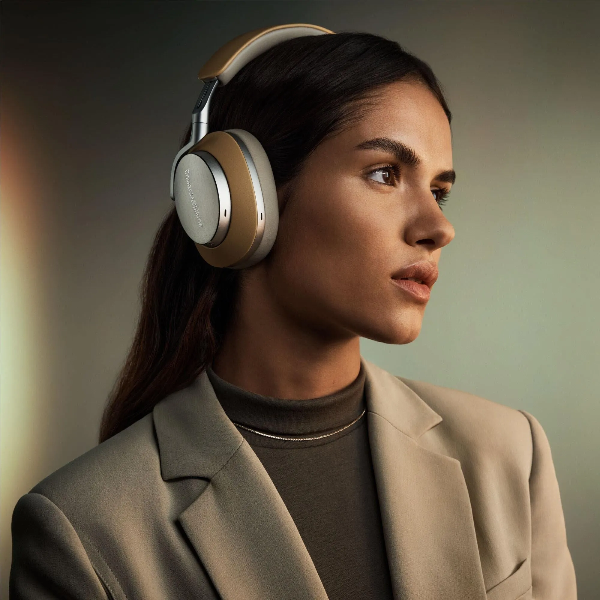 Bowers & Wilkins PX8 Noise-Cancelling Wireless Over-Ear Headphones (Tan)