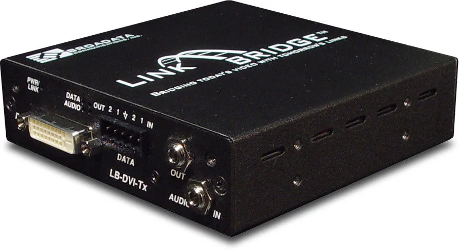 Broadata LBO-DVI-AD Link Bridge DVI with Audio & Data Over 1 SC MM Tx/Rx System