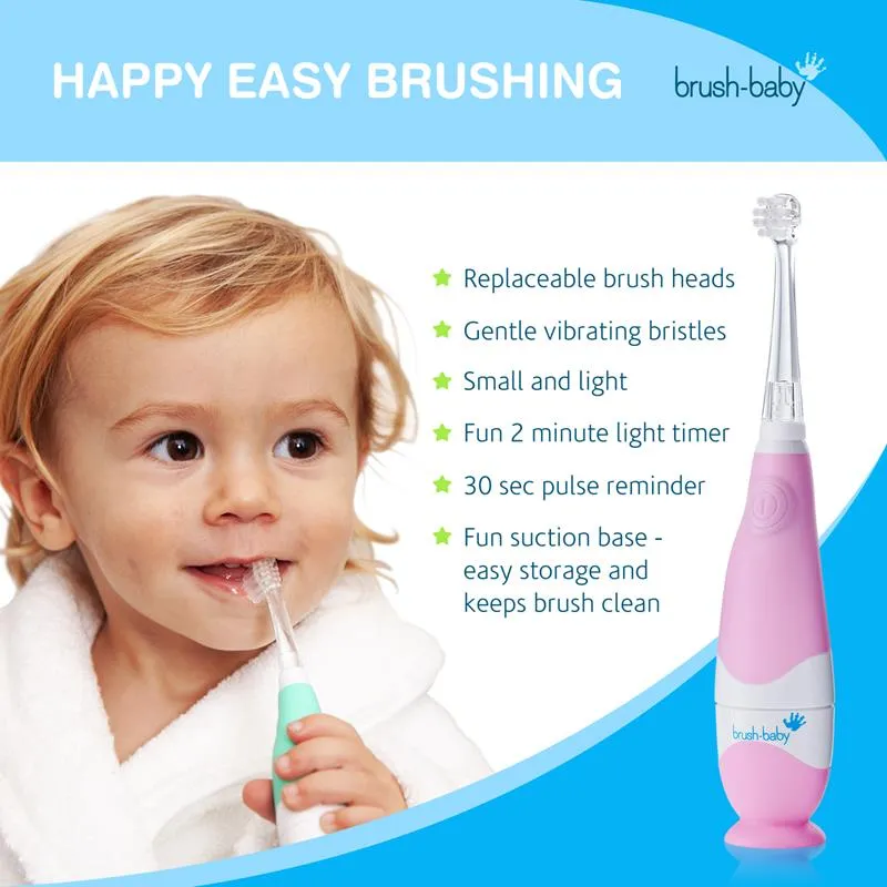 Brush-baby Baby Sonic Electric Toothbrush 0-3 yrs (Pink)