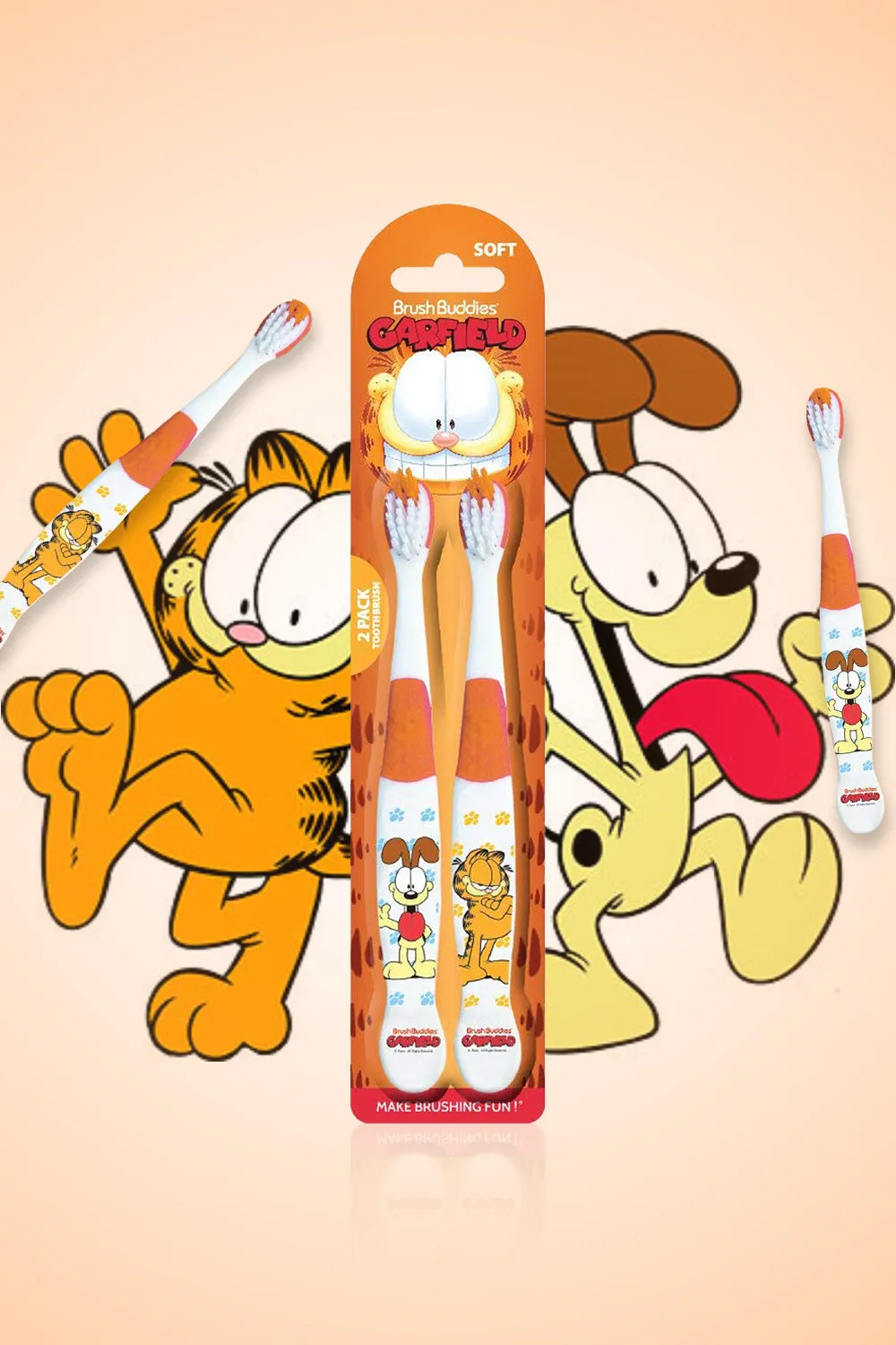 Brush Buddies Garfield and Odie Toothbrush (2 Pack)