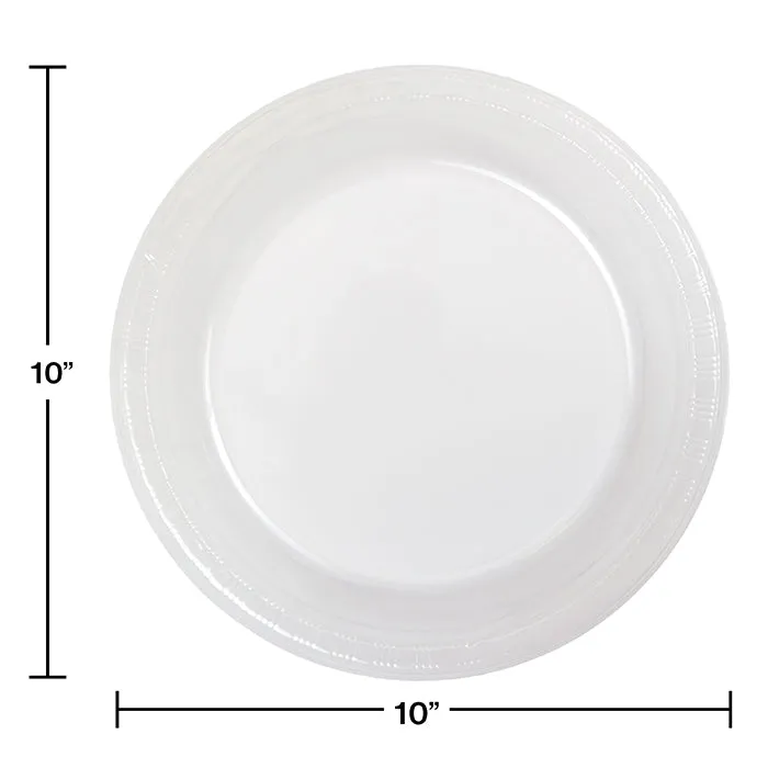 Bulk Clear Plastic Banquet Plates 10.25 inch (240 per Case)