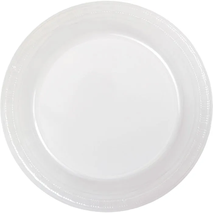 Bulk Clear Plastic Banquet Plates 10.25 inch (240 per Case)