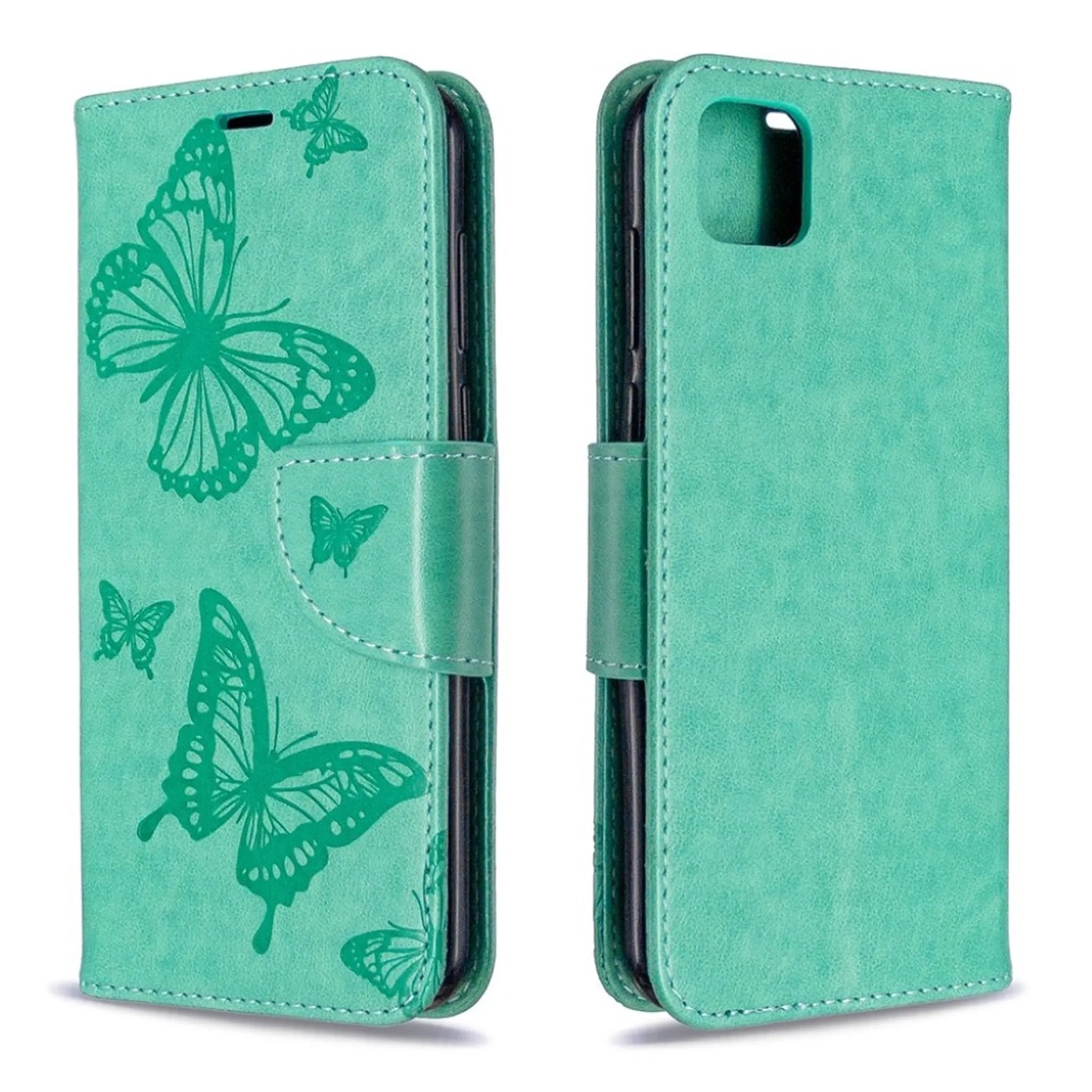 Butterfly Huawei Y5p / Honor 9S flip case - Green