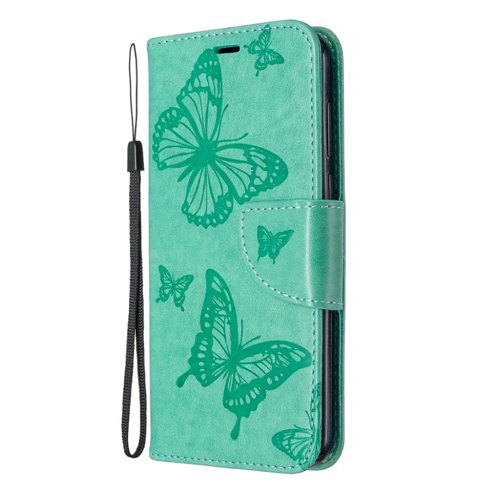 Butterfly Huawei Y5p / Honor 9S flip case - Green