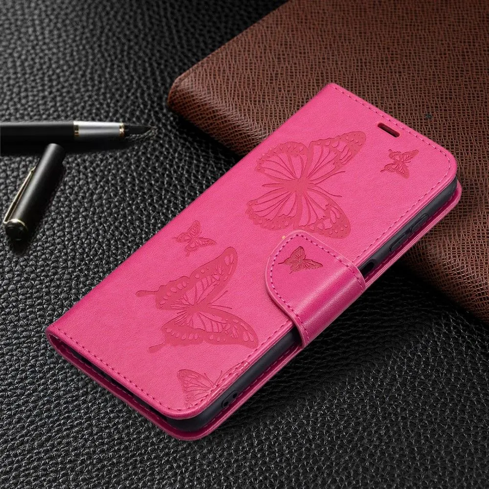 Butterfly Samsung Galaxy A22 4G flip case - Rose