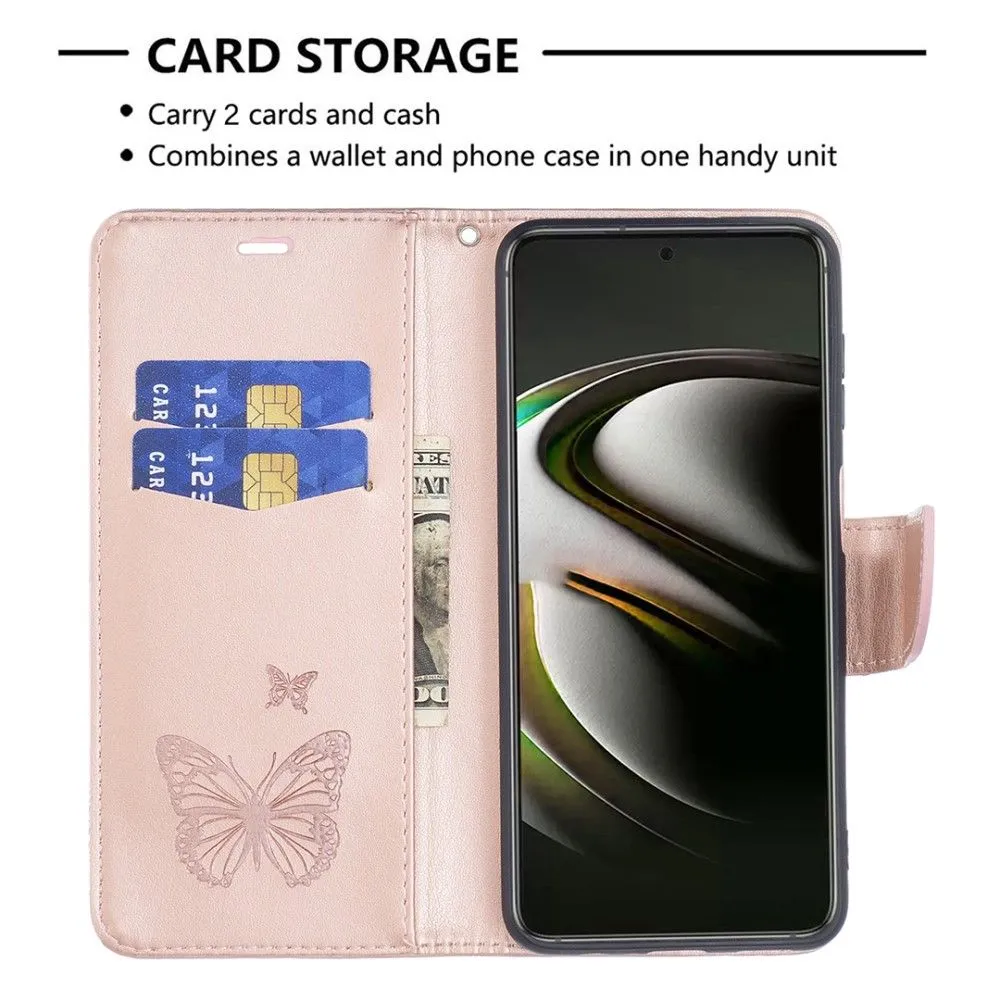 Butterfly Samsung Galaxy S22 Plus flip case - Rose Gold