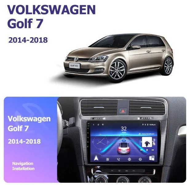 Car Dealz 10.2" Android 10.0 Volkswagen VW Golf 7 VII 2014-2018 In Dash Plus OEM Fascia