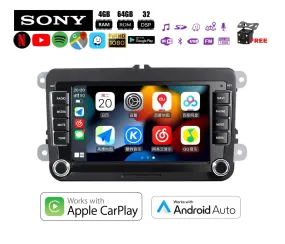 Car Dealz 7" Android 12.0 Universal VW Volkswagen Head Unit In Dash CarPlay Auto