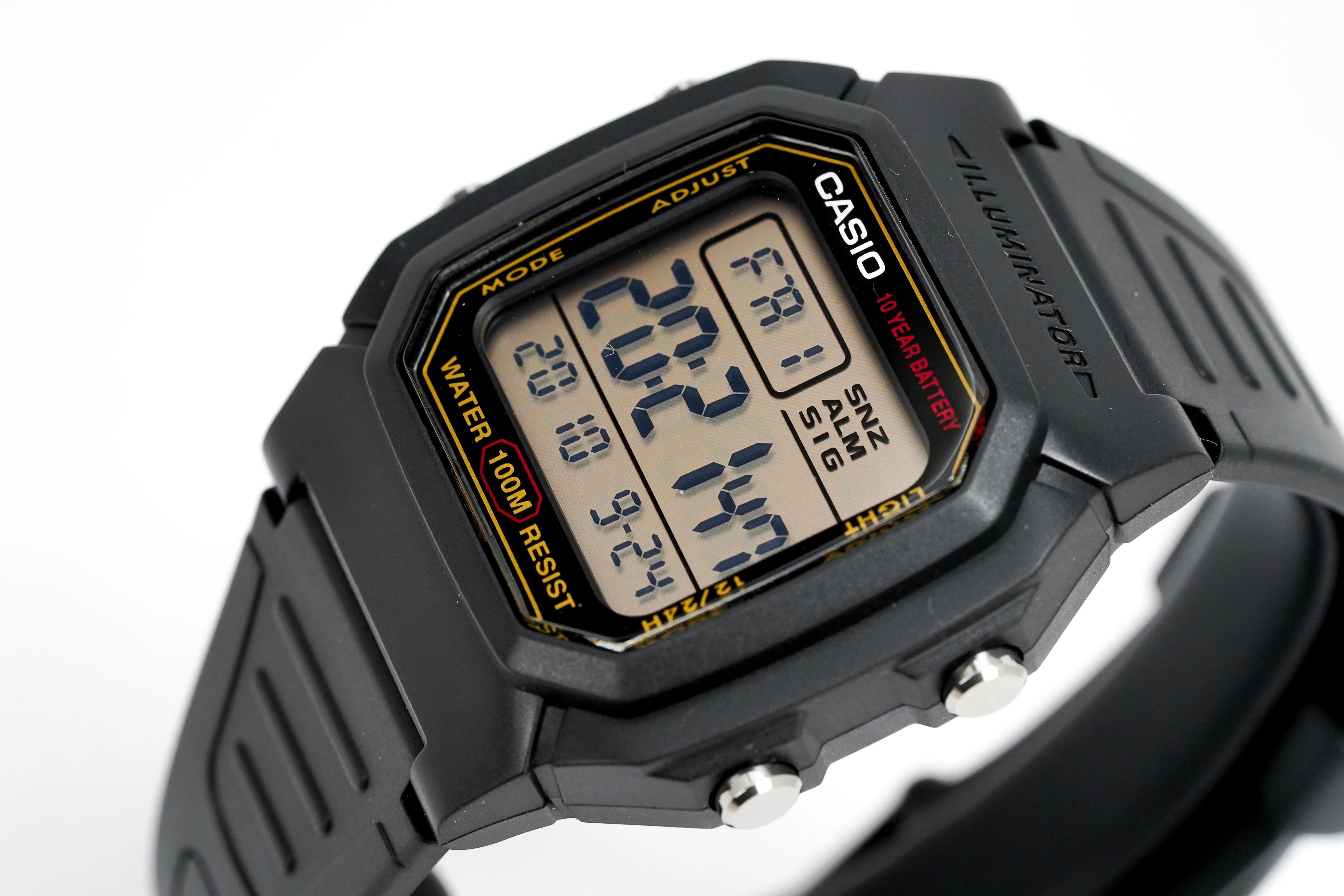 Casio Men's Watch Chronograph Digital Square Black W-800HG-9AVDF