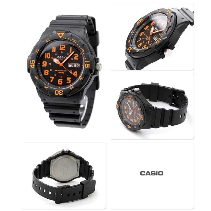 Casio MRW-200H-4B Black Resin Strap Watch for Men