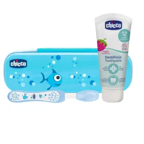 CHICCO, Always smiling dental care set (Blue)(Strawberry)