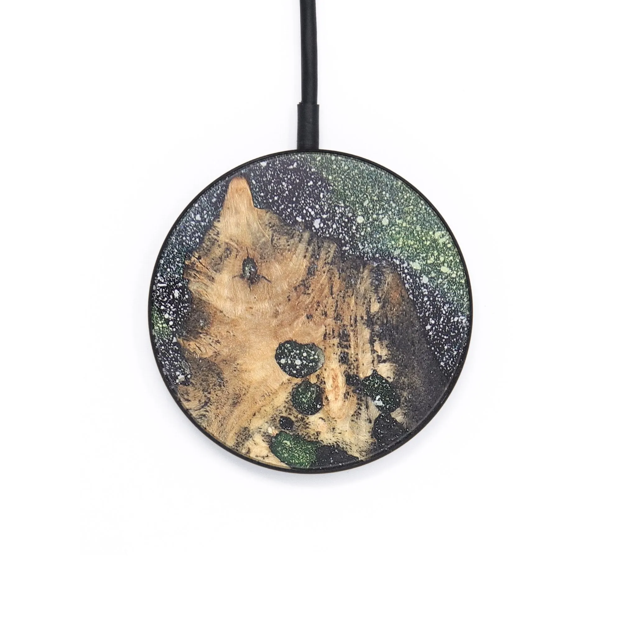 Circle Wood Resin Wireless Charger - Adaline (Cosmos, 671779)