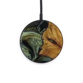 Circle Wood Resin Wireless Charger - Alton (Dark Green, 590557)