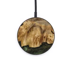 Circle Wood Resin Wireless Charger - Annika (Green, 648386)