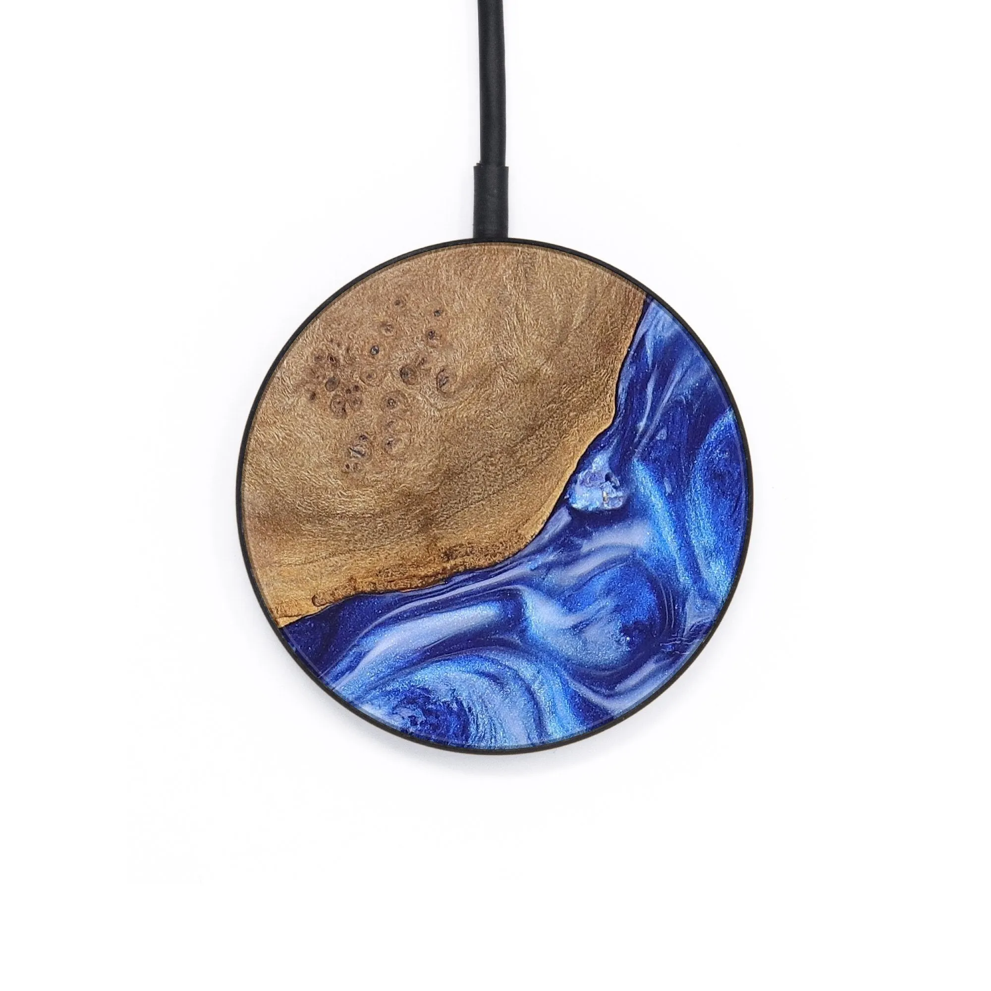 Circle Wood Resin Wireless Charger - Atlas (Blue, 694219)