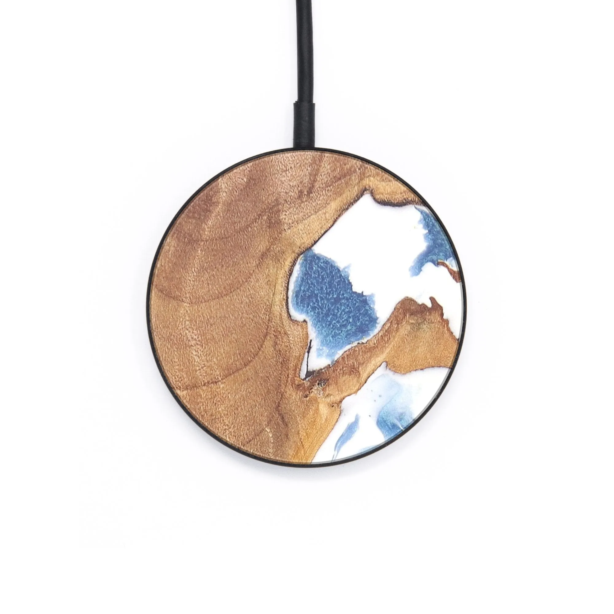 Circle Wood Resin Wireless Charger - Averie (Blue, 679733)