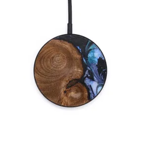 Circle Wood Resin Wireless Charger - Cecilia (Blue, 631428)