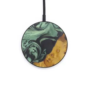 Circle Wood Resin Wireless Charger - Deniece (Dark Green, 608448)