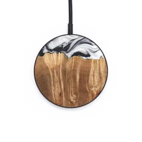 Circle Wood Resin Wireless Charger - Dennis (Black & White, 687834)