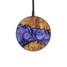 Circle Wood Resin Wireless Charger - Desmond (Purple, 640548)