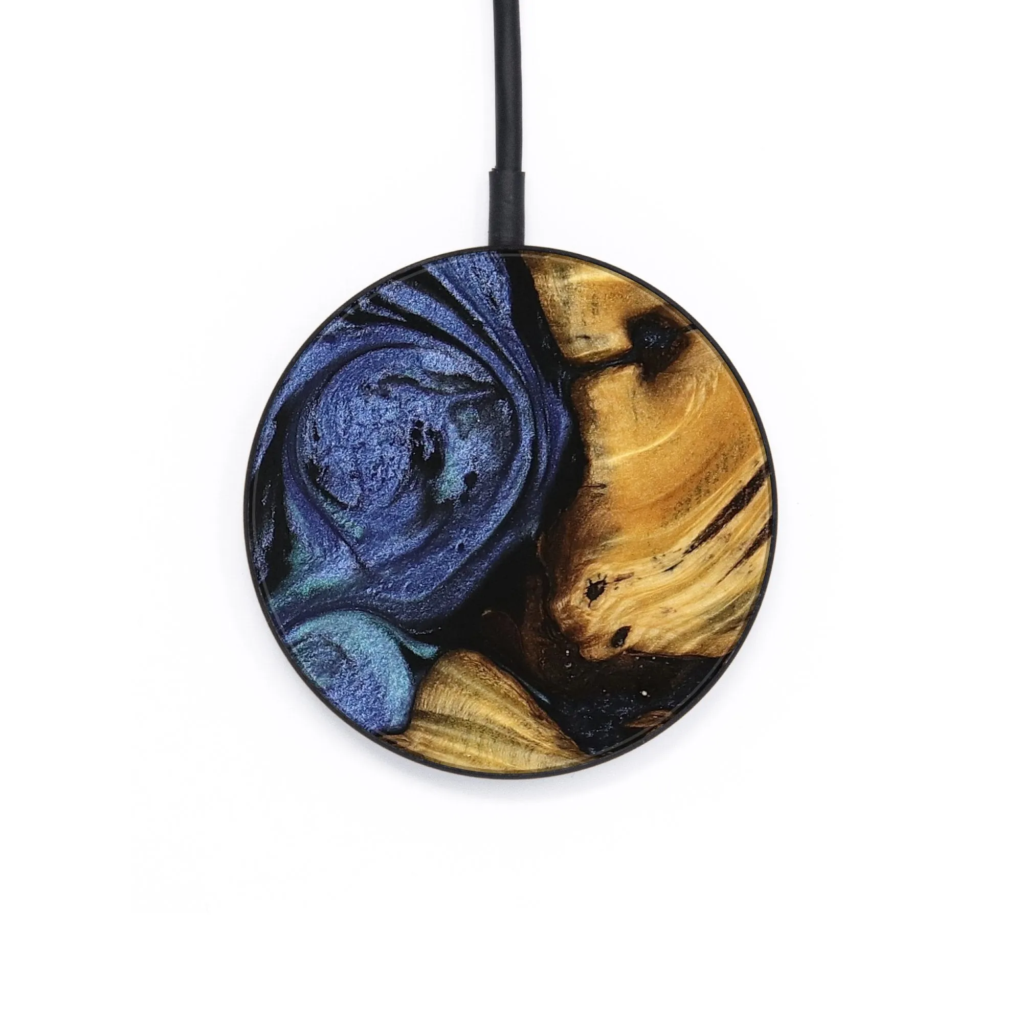 Circle Wood Wireless Charger - Carlee (Blue, 740453)