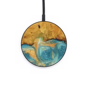 Circle Wood Wireless Charger - Chrysa (Teal & Gold, 735777)