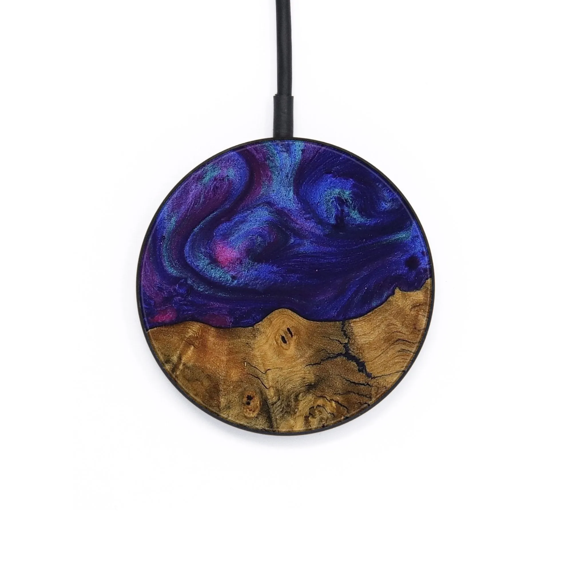 Circle Wood Wireless Charger - Donal (Purple, 730890)