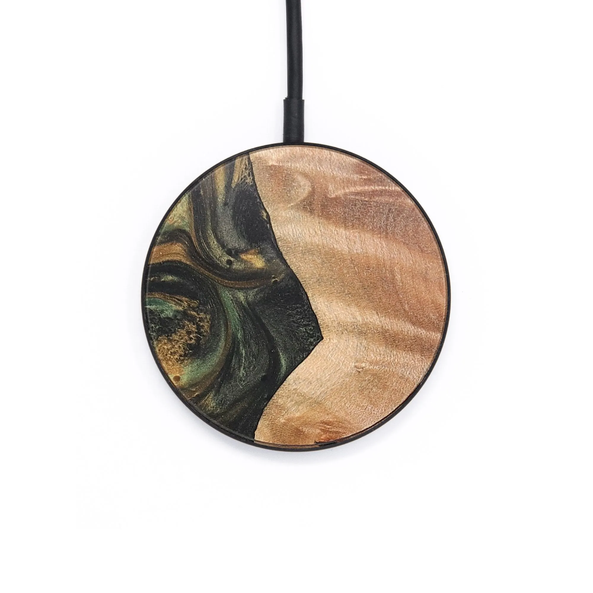 Circle Wood Wireless Charger - Isaiah (Green, 727288)