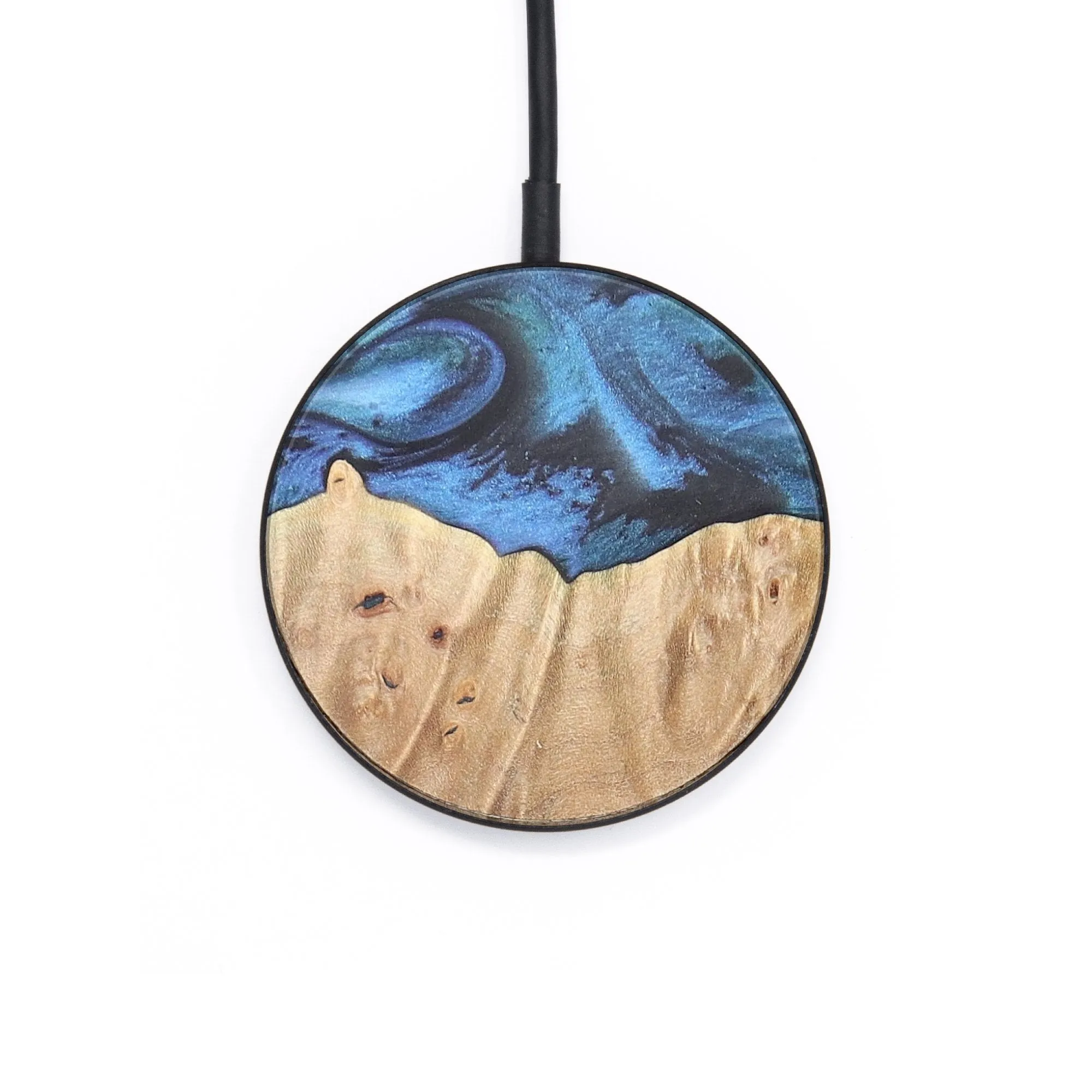 Circle Wood Wireless Charger - Jacob (Blue, 726901)