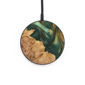 Circle Wood Wireless Charger - Larry (Green, 735138)