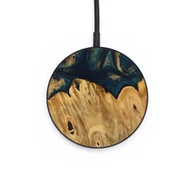 Circle Wood Wireless Charger - Mart (Teal & Gold, 733444)