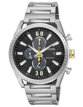 Citizen DRIVE CTO Mens Chronograph - Black Dial - Bracelet - Date - 100m