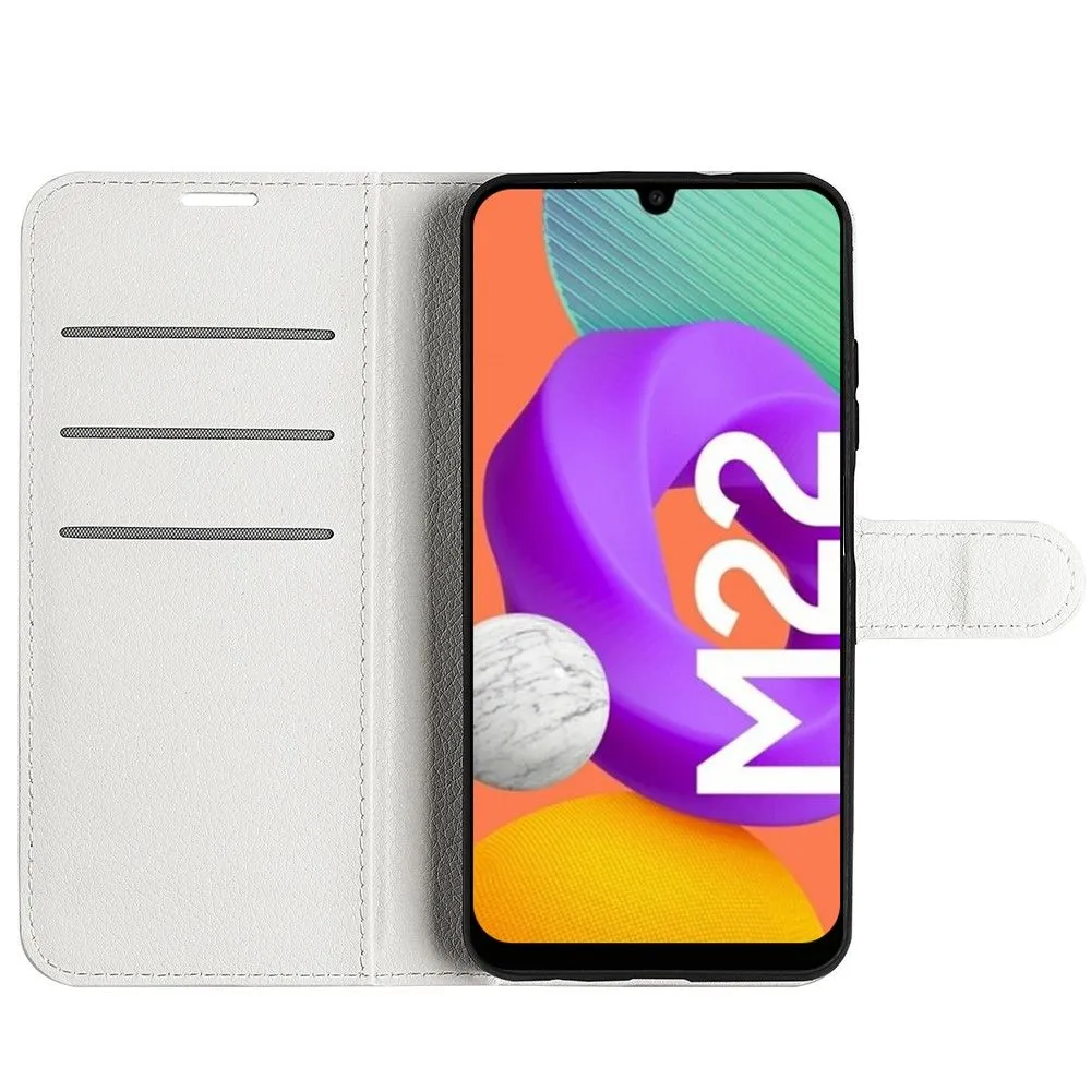 Classic Samsung Galaxy M22 flip case - White