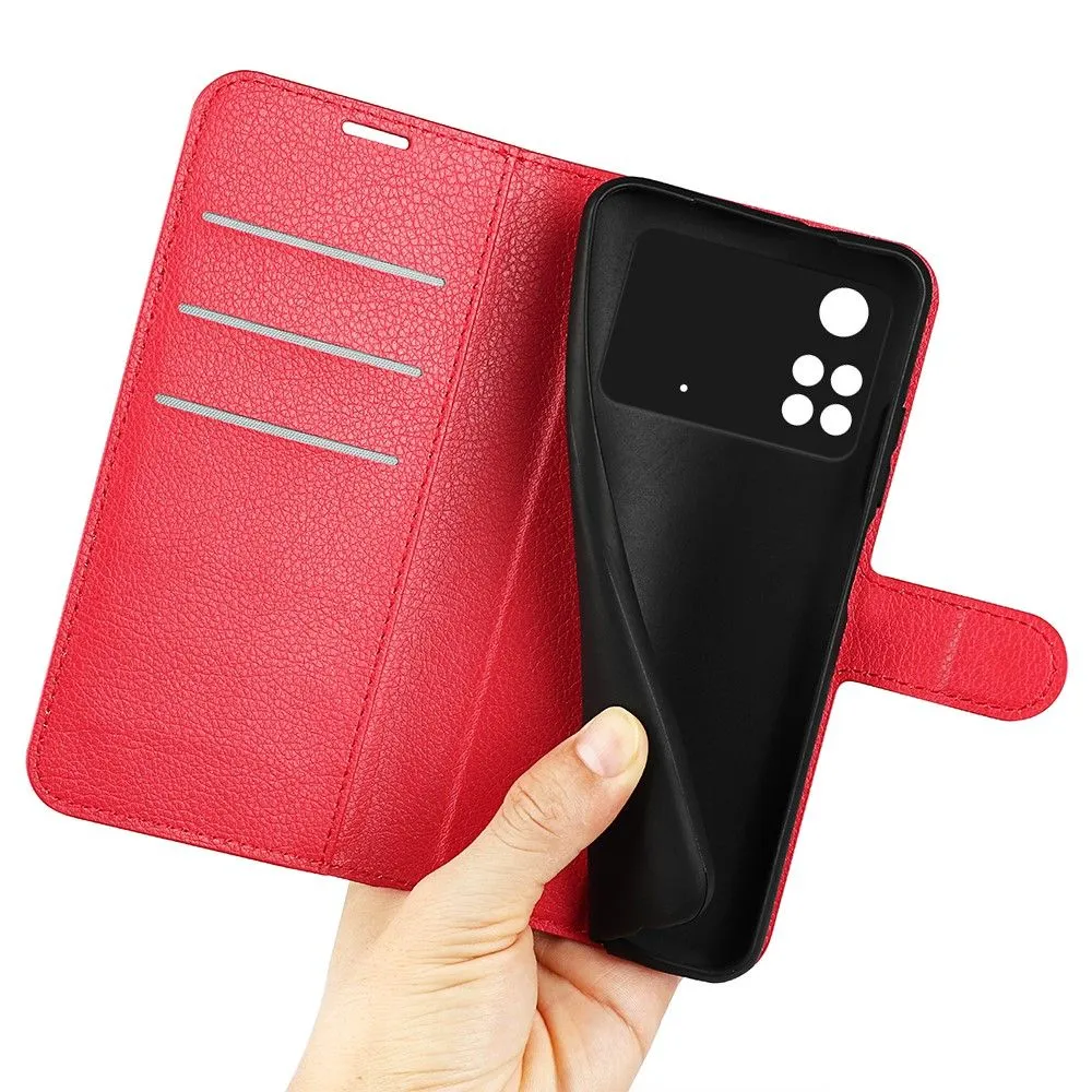 Classic Xiaomi Poco M4 Pro flip case - Red