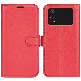 Classic Xiaomi Poco M4 Pro flip case - Red