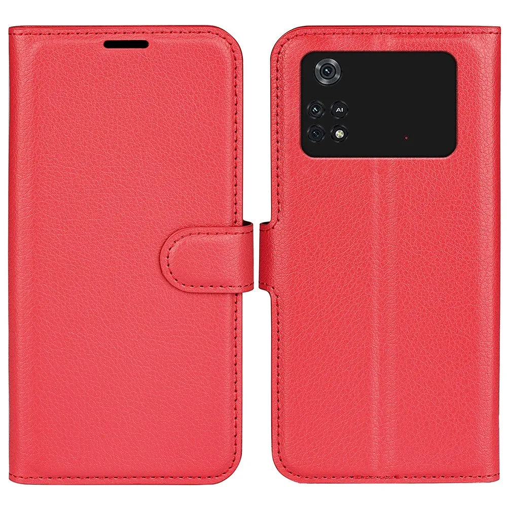 Classic Xiaomi Poco M4 Pro flip case - Red