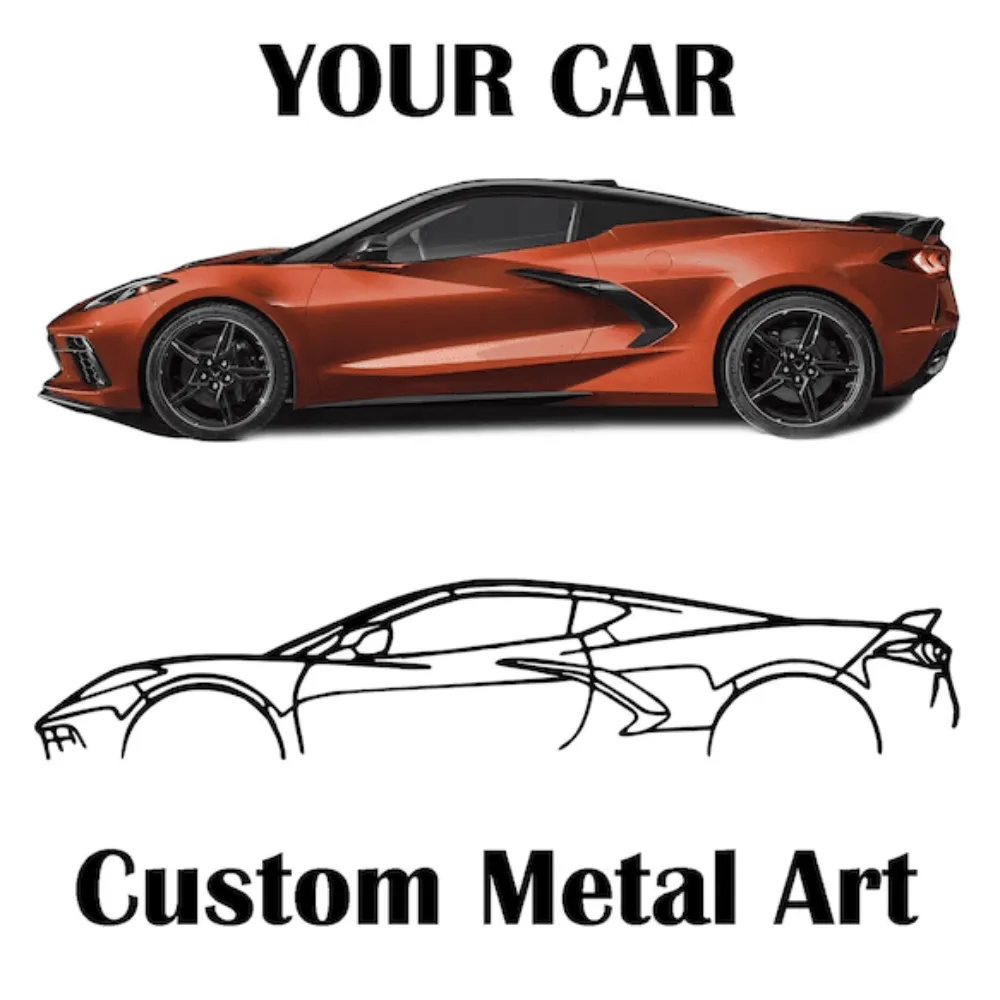 Custom Car Silhouette Logo Decor