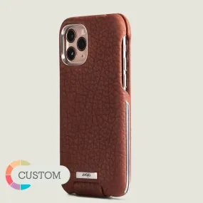 Customizable Top Silver iPhone 11 Pro leather case