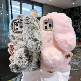 Cute 3D Fur Bunny Style Phone Case (For iPhones)