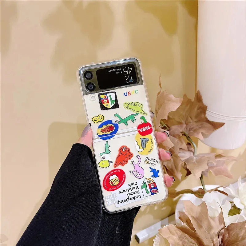 Cute Cartoon Phone Cases For  Samsung Z Flip3 ZFlip 4