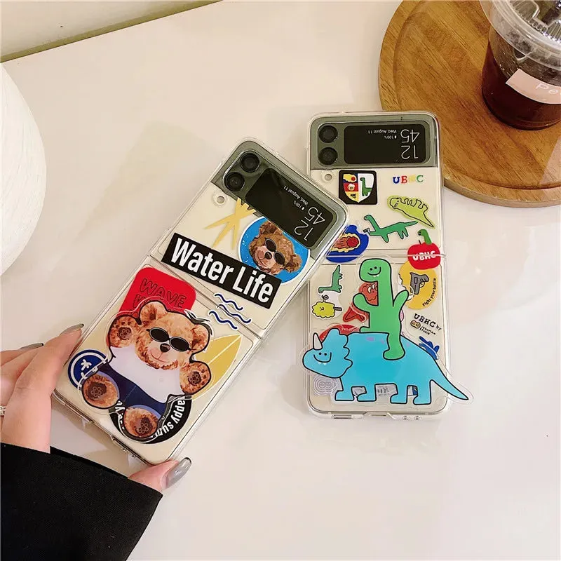 Cute Cartoon Phone Cases For  Samsung Z Flip3 ZFlip 4