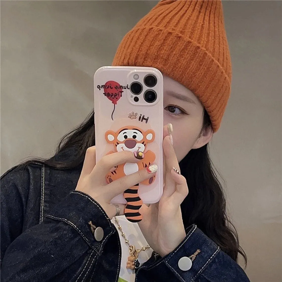 Cute Honey Bear Winnie & Tiger with Stand Soft iPhone Case XS XR X 11 12 13 14 Pro Promax