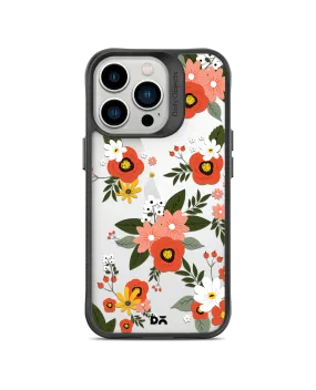 DailyObjects Flower Bunch Black Hybrid Clear Case Cover For iPhone 13 Pro Max