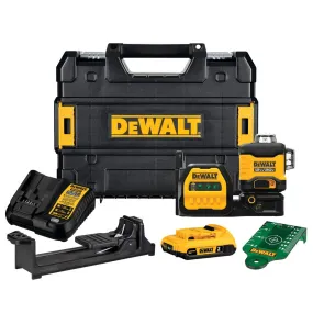 DEWALT DCLE34030G 20-Volt MAX Lithium-Ion Cordless 3-Beam 360-Degree Green Line Laser Kit