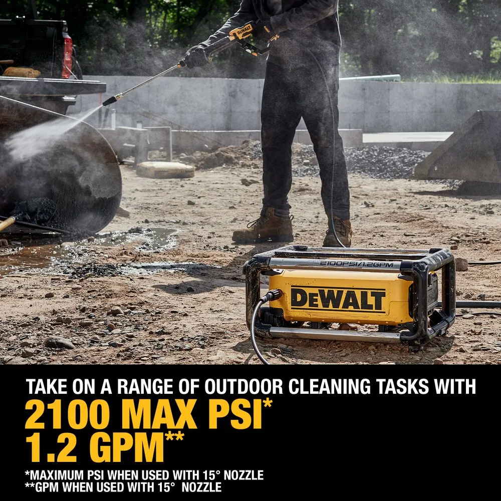 DeWALT DWPW2100 2100 PSI 1.2 GPM Cold Water Electric Pressure Washer