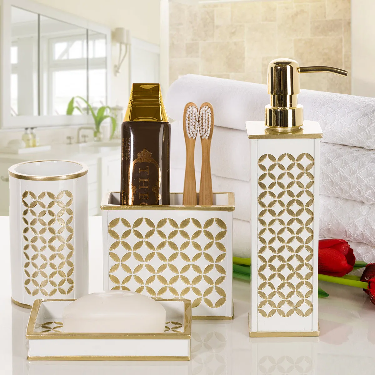 Diamond Lattice Toothbrush Holder