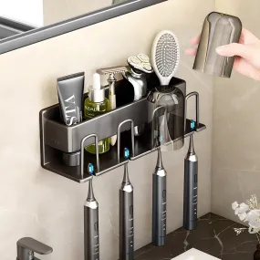 Diti Green Non-Drilling Storage Toothbrush Holder, 4 Slots, Moon Gray - 🏆 #16 - Home Décor - Best of December