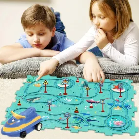 DIY Assembling Electric Car Track Puzzle - 15pcs